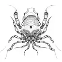 lily spider tattoo design idea