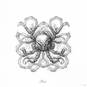 lily spider tattoo design idea
