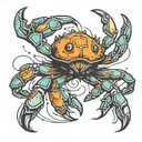 bomb squad crab tattoo design idea