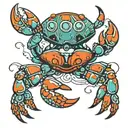 bomb squad crab tattoo design idea