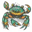 bomb squad crab tattoo design idea