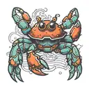 bomb squad crab tattoo design idea