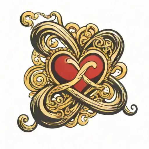 infinity symbol with heart tattoo design idea