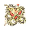 infinity symbol with heart tattoo design idea