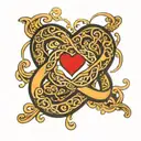 infinity symbol with heart tattoo design idea