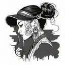 Incorporate Kpop elements such as microphones, music notes, and lyrics into a design featuring BoA's iconic silhouette tattoo design idea