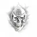 lupin flower made out of skulls  tattoo design idea