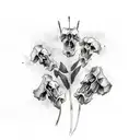 lupin flower made out of skulls  tattoo design idea