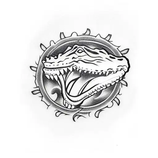 alligator tattoo design idea