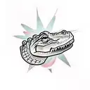 alligator tattoo design idea