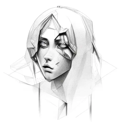 artistic representation of a person with stress tattoo design idea