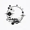 calm in chaos tattoo design idea