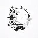 calm in chaos tattoo design idea