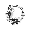 calm in chaos tattoo design idea