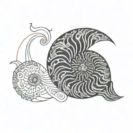 ammonite tattoo tattoo design idea