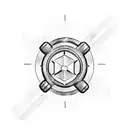 A powerful ship captain holding a dumbbell tattoo design idea