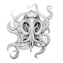 kraken and stingray tattoo design idea