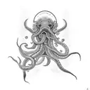 kraken and stingray tattoo design idea