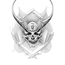 espada, arco e machado tattoo design idea