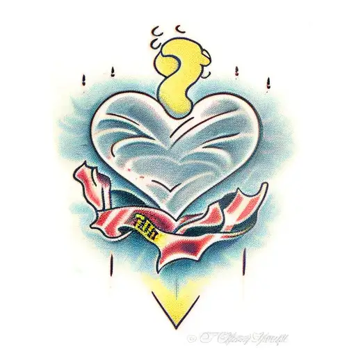 Crying Heart tattoo design idea