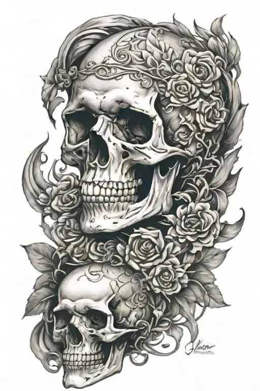 Skull Mysterious tattoo design idea