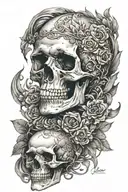 Skull Mysterious tattoo design idea