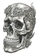 Skull Mysterious tattoo design idea
