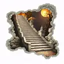 stairway leading to heaven vs hell tattoo design idea