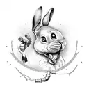 playboy bunnt with barbwire tattoo design idea