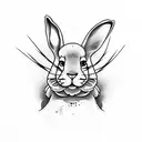 playboy bunnt with barbwire tattoo design idea