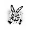 playboy bunny with barbwire tattoo design idea