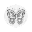 "don't let this darkness fool you" with semicolon and butterfly tattoo design idea
