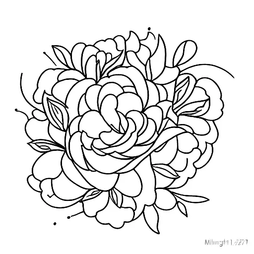 march, november, july and september birth flowers combined tattoo design idea