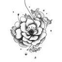 march, november, july and september birth flowers tattoo design idea