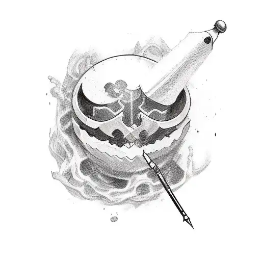 sleeve tattoo with bullet, ace card, romenian style font tattoo design idea