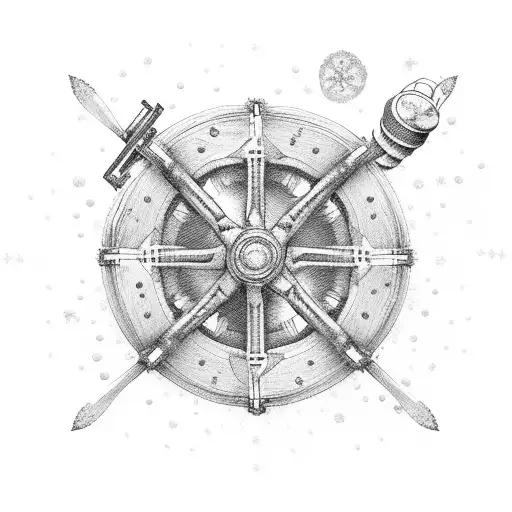 propeller with snow tattoo design idea