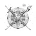 propeller with snow tattoo design idea