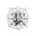 propeller with snow tattoo design idea