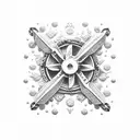 propeller with snow tattoo design idea