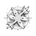 propeller with snow tattoo design idea