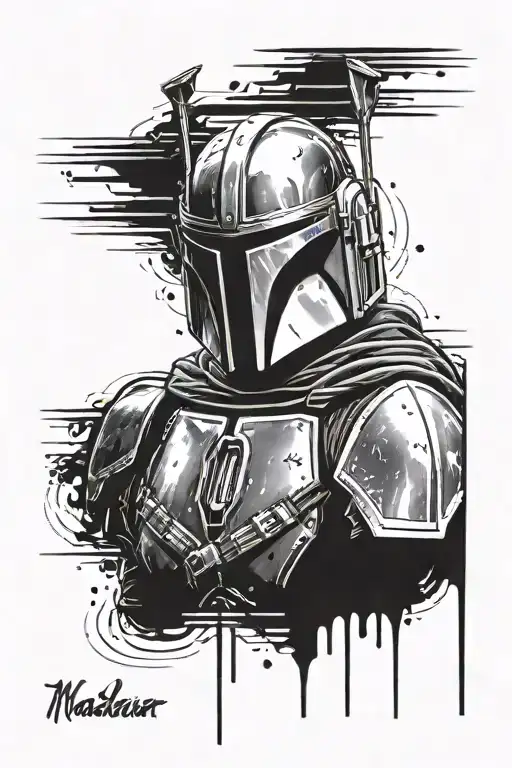 Mandalorian tattoo tattoo design idea