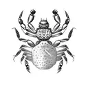 A Crab and an Scorpion following each other tattoo design idea