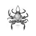 A Crab and an Scorpion following each other tattoo design idea