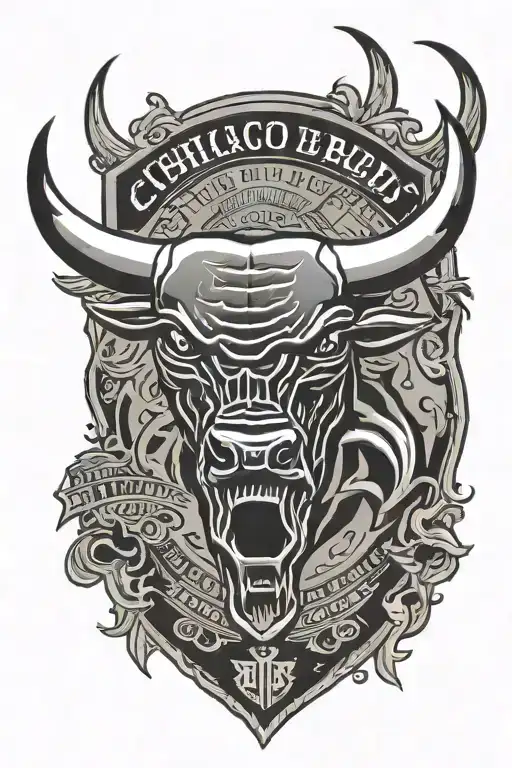 Chicago Bulls logo tattoo design idea