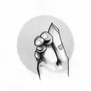 tiny middle finger tattoo design idea