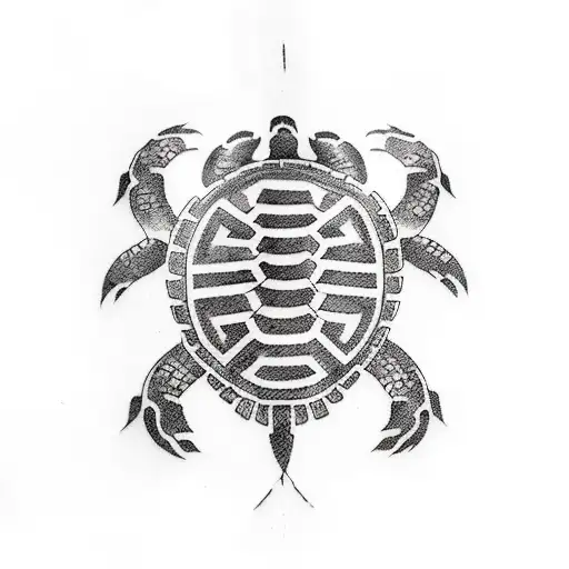 jiu jitu turtle tattoo design idea