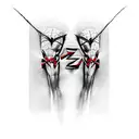 spiderman + flash + superman  tattoo design idea