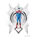 spiderman + flash + superman  tattoo design idea