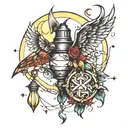 Lights will guide you home surrounded tattoo design idea