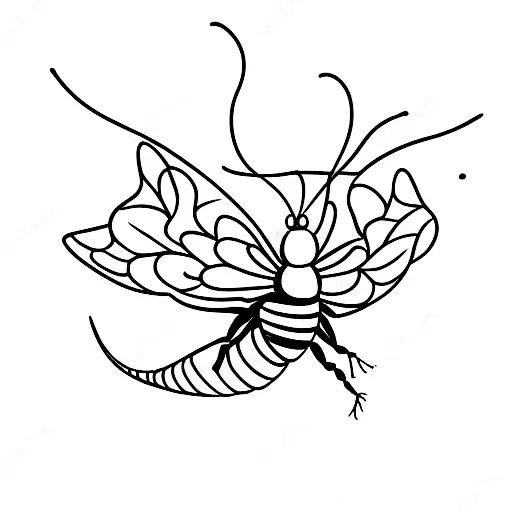 stinging like a bee, floating like a butterfly tattoo design idea